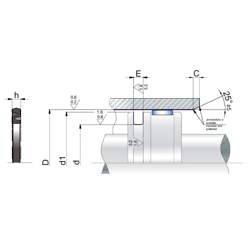 Pseal SPS/N 60x48x3.9 NBR80